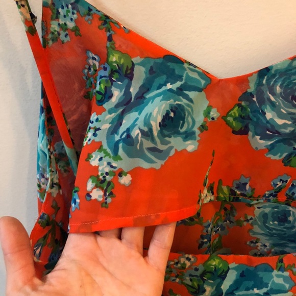 Show Me Your Mumu Topslip Coral Firework Flower-S - Picture 5 of 5